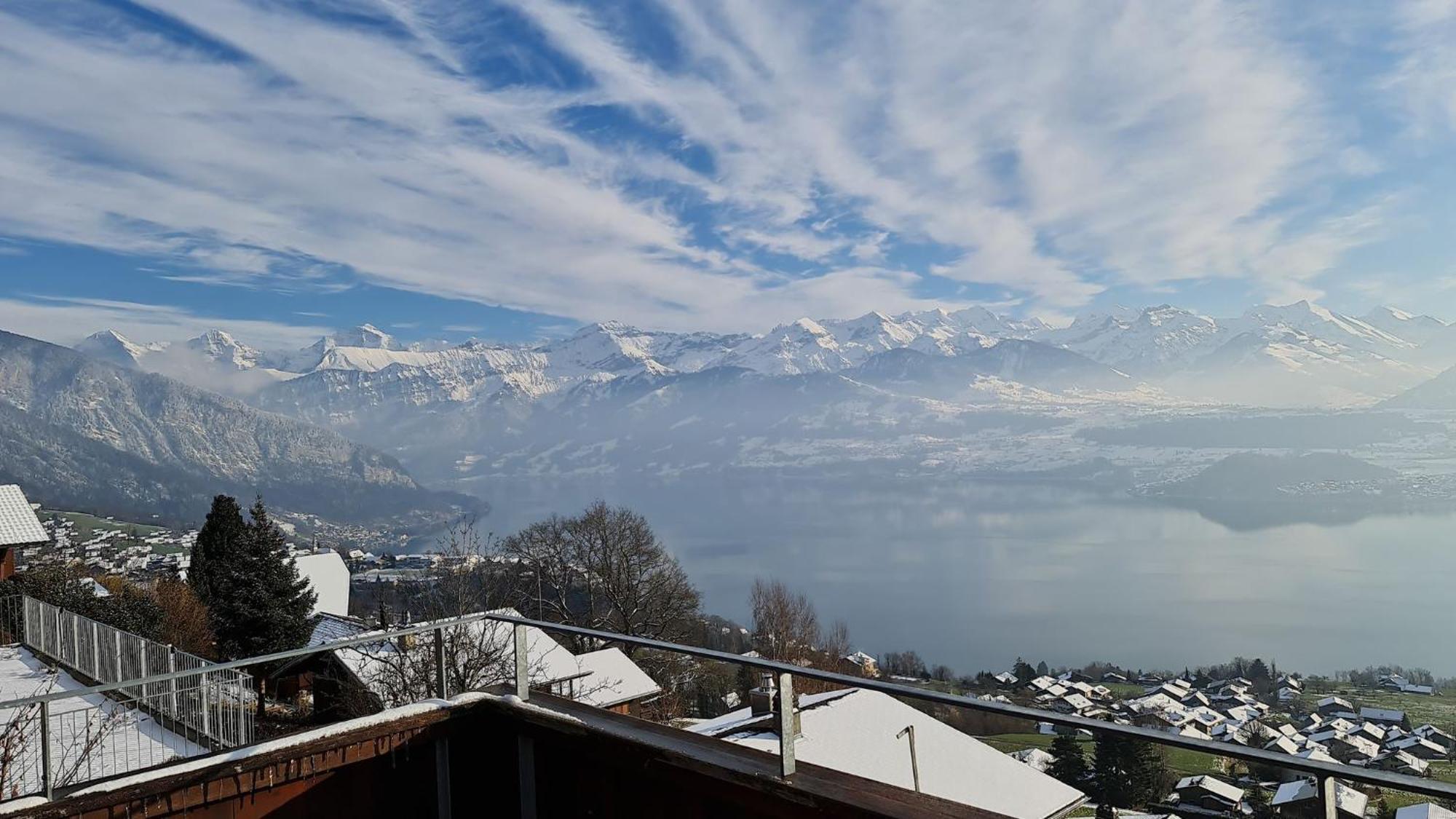 Chalet With View Of The Mountains And The Thun Lake Sigriswil Exterior photo