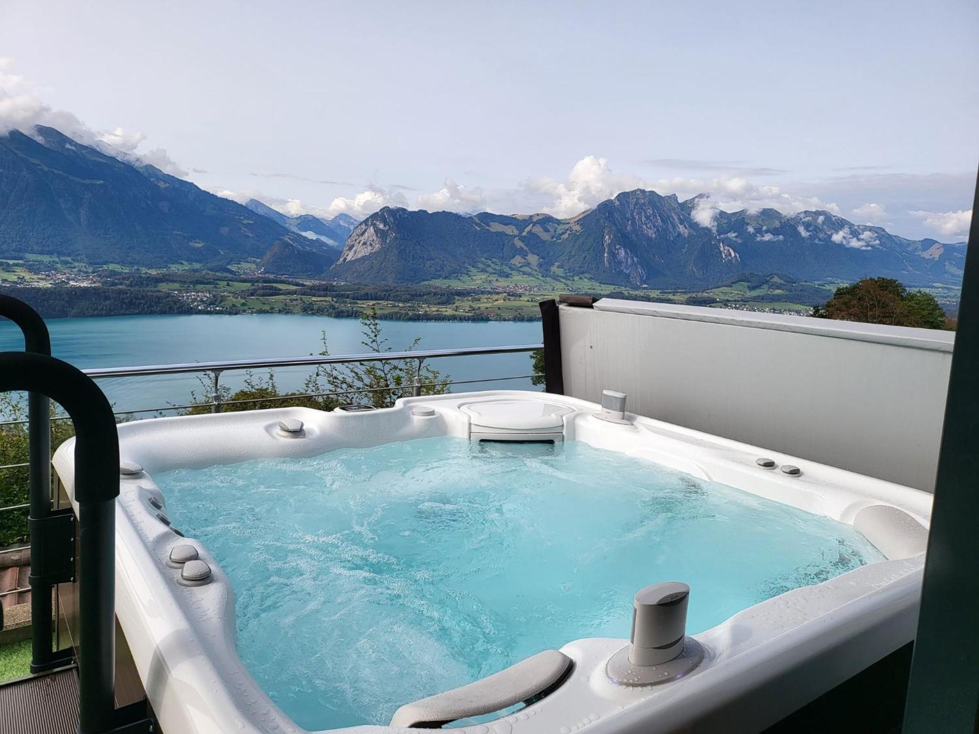 Chalet With View Of The Mountains And The Thun Lake Sigriswil Exterior photo
