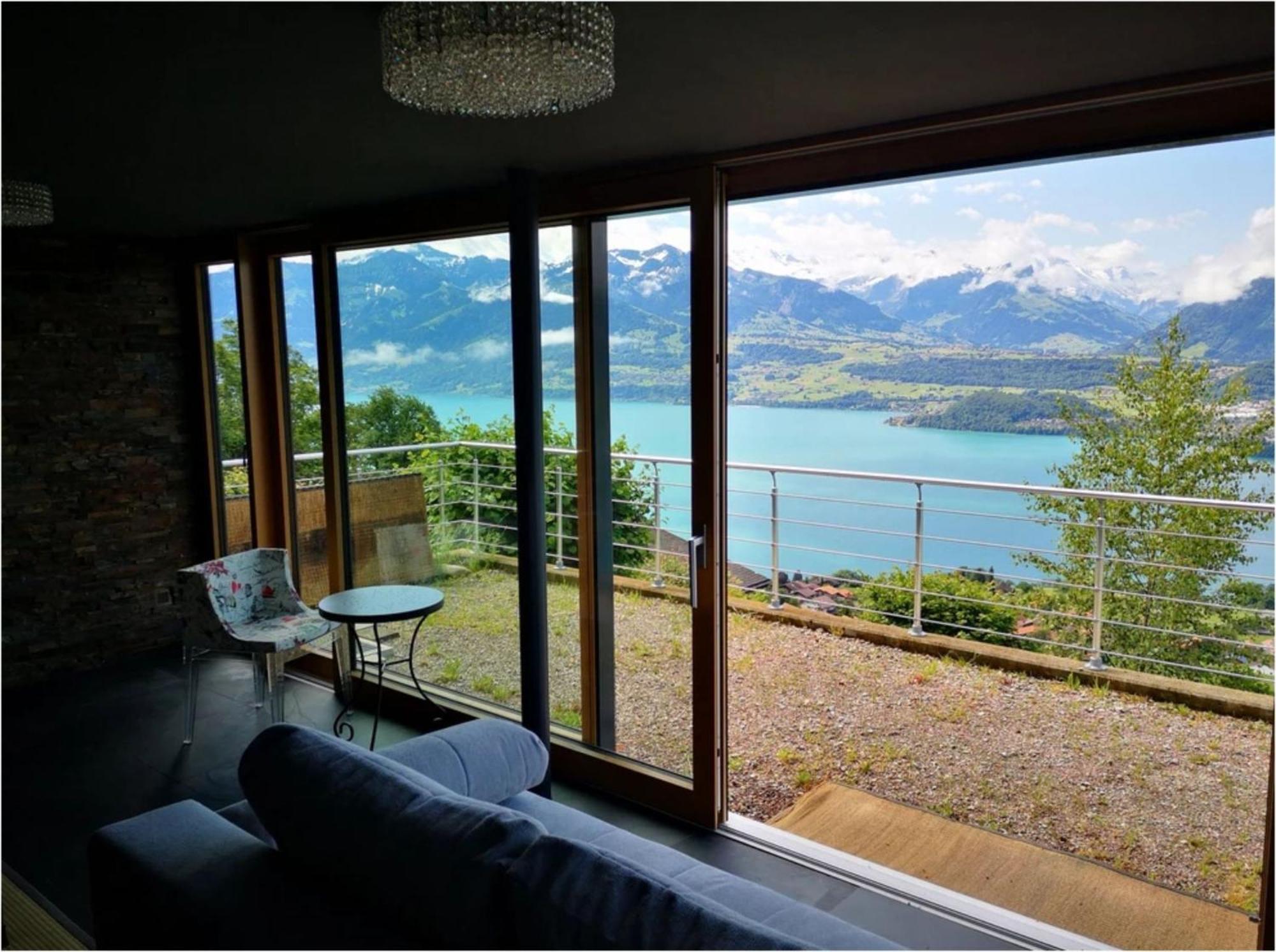 Chalet With View Of The Mountains And The Thun Lake Sigriswil Exterior photo