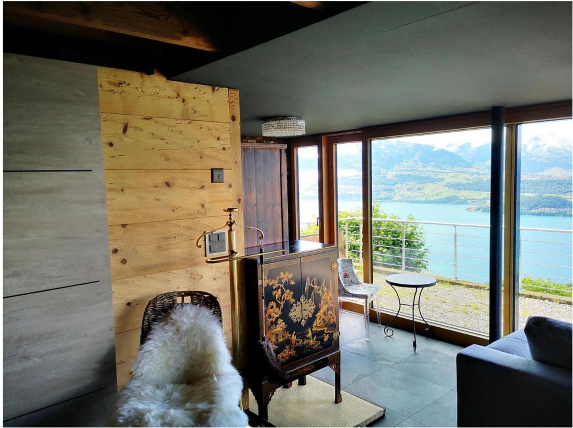 Chalet With View Of The Mountains And The Thun Lake Sigriswil Exterior photo