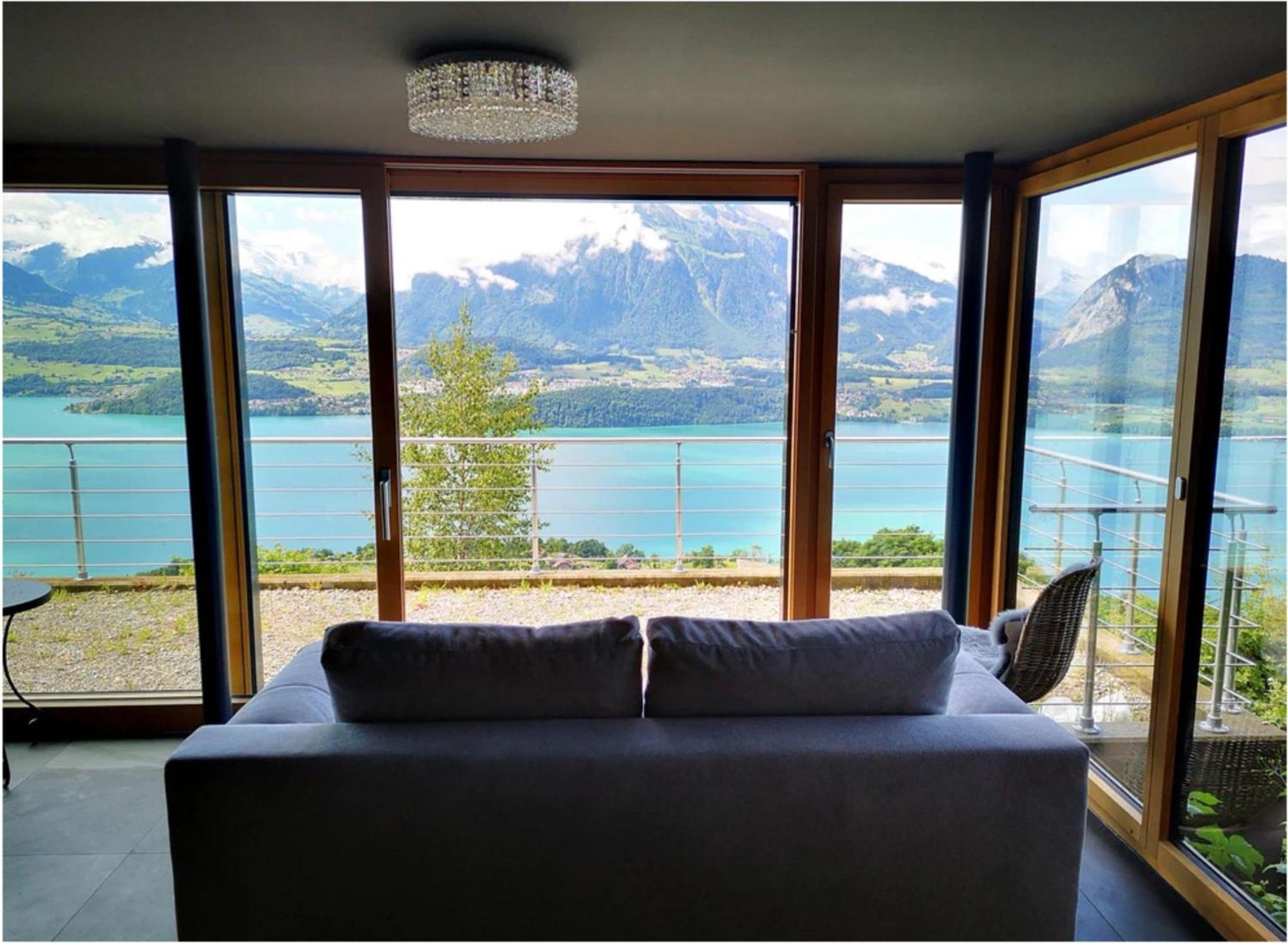 Chalet With View Of The Mountains And The Thun Lake Sigriswil Exterior photo