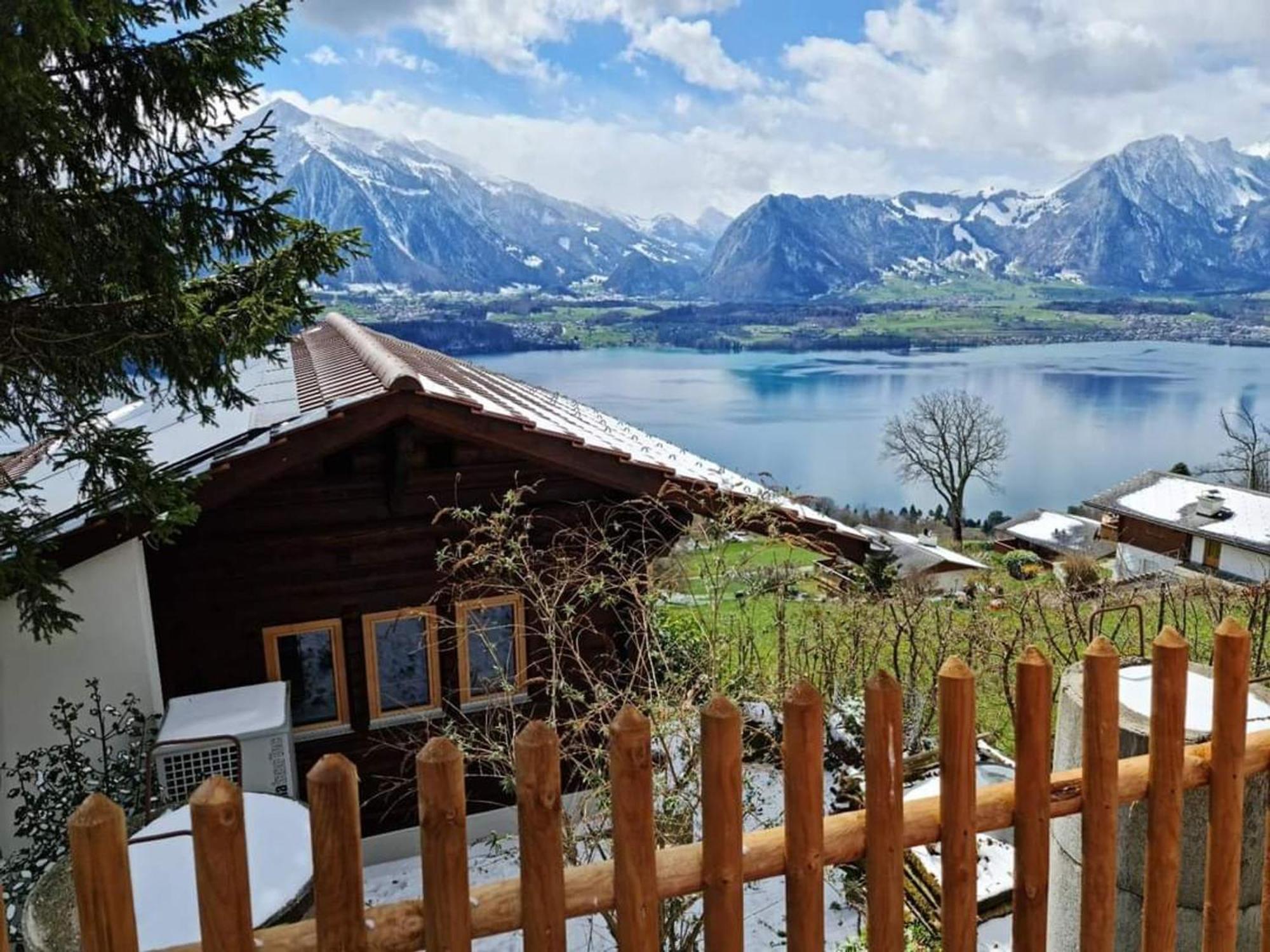 Chalet With View Of The Mountains And The Thun Lake Sigriswil Exterior photo